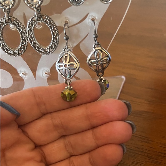 Lot of Brighton Silver and colored stone, 11 pairs of Earrings all for $45! - Picture 3 of 7